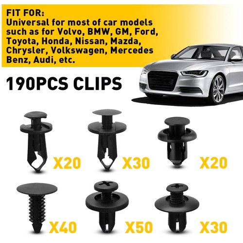190pcs set clip trim - car, push